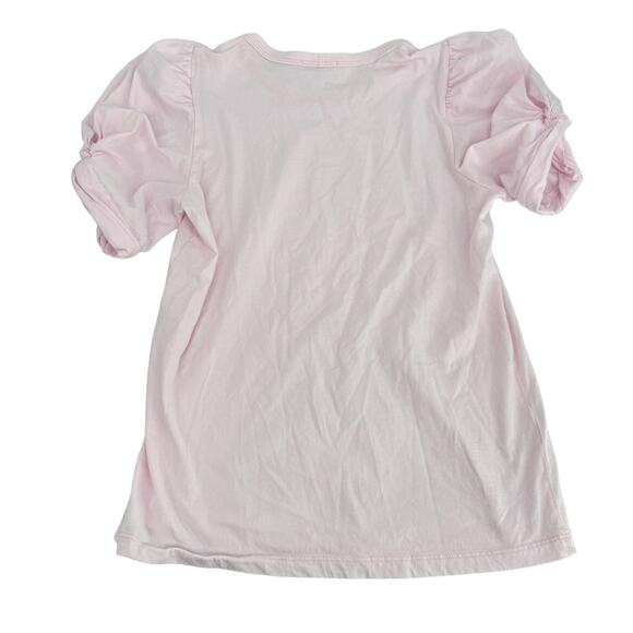 A.L.C. Kati Puff Sleeves Tee Blouse Top Pale Pink Size XS - Picture 3 of 7